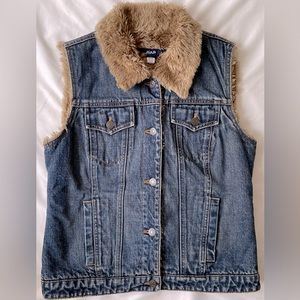 Gap Sherpa Lined Denim Vest